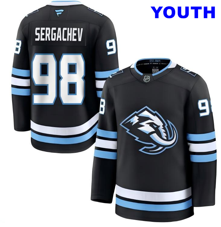 Youth Utah Mammoth #98 Mikhail Sergachev Fanatics Home Navy Blue Premium Jersey