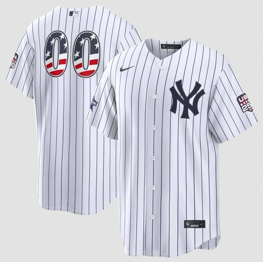 New York Yankees ACTIVE PLAYER Custom White 2026 All-Star Edition Stars & Stripes & USA 250 Fourth of July Home Stadium Stitched Baseball Jersey