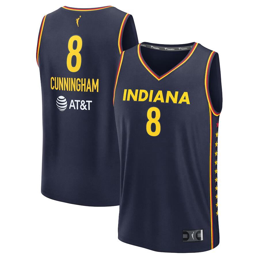 Youth/Women/Men Indiana Fever #8 Sophie Cunningham Navy Stitched Basketball Jersey