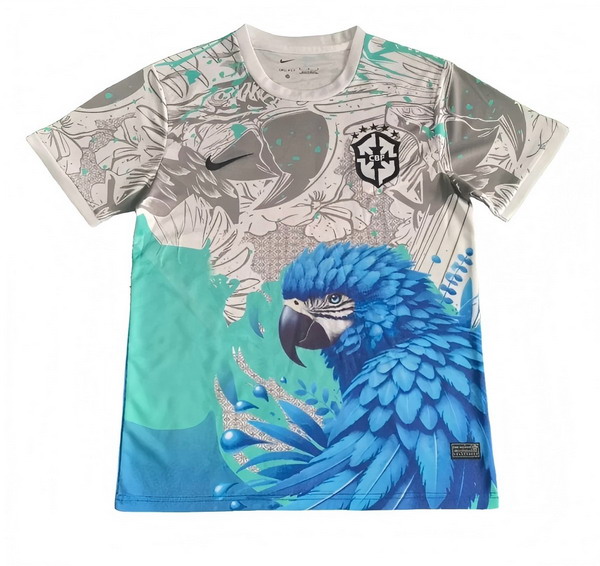 Men Brazil Blue Parrot Jersey Special Edition 2026 Soccer Jersey