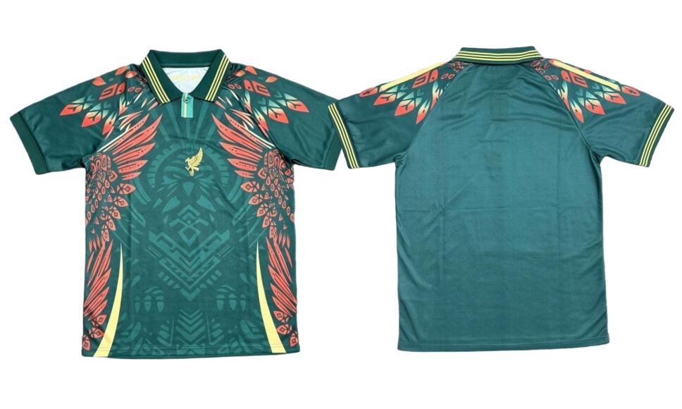 Men's Mexico 2025-26 Special Edition Green Polo soccer Shirt Jersey