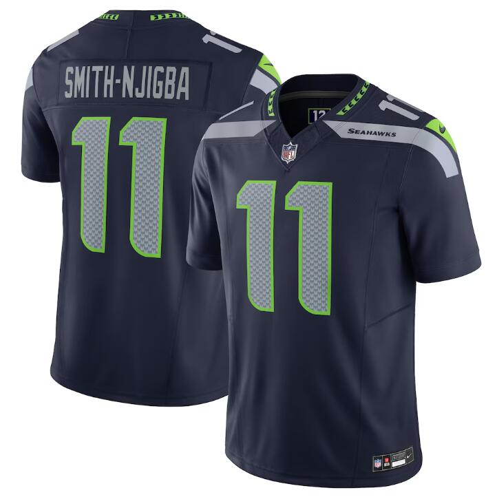 Youth Seattle Seahawks #11 Jaxon Smith Njigba Limited Navy FUSE Vapor Jersey