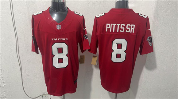 Men's Atlanta Falcons #8 Kyle Pitts Sr. Red 2026 New F.U.S.E. Vapor Untouchable Limited Football Stitched Jersey