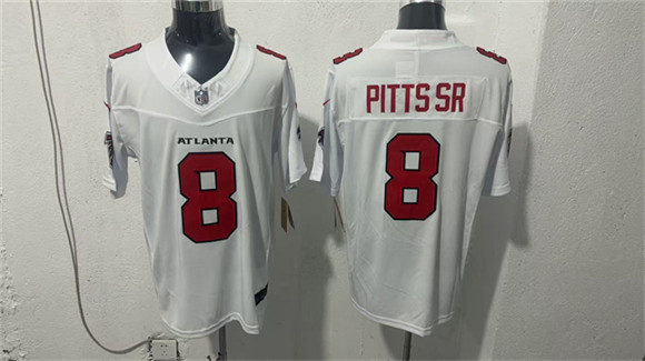 Men's Atlanta Falcons #8 Kyle Pitts Sr. White 2026 New F.U.S.E. Vapor Untouchable Limited Football Stitched Jersey