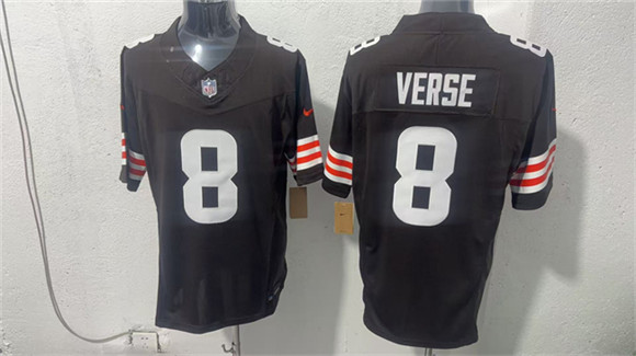 Men's Cleveland Browns #8 Jared Verse Brown 2026 Vapor Limited Football Stitched Jersey