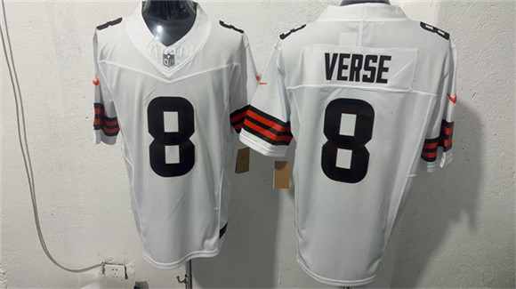 Men's Cleveland Browns #8 Jared Verse White 2026 Vapor Limited Football Stitched Jersey