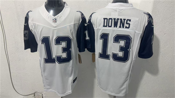 Men's Dallas Cowboys #13 Caleb Downs White 2026 F.U.S.E Vapor Untouchable Limited Football Stitched Jersey