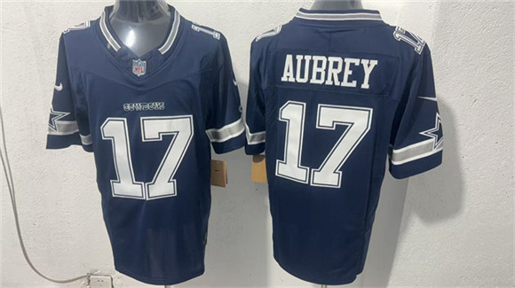 Men's Dallas Cowboys #17 Brandon Aubrey Navy 2026 F.U.S.E Vapor Untouchable Limited Stitched Football Jersey