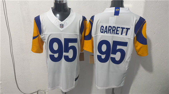 Men's Los Angeles Rams #95 Myles Garrett White 2026 F.U.S.E. Vapor Limited Football Stitched Jersey