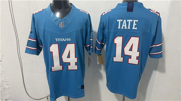 Men's Tennessee Titans #14 Carnell Tate Light Blue 2026 F.U.S.E. Vapor Limited Football Stitched Jersey
