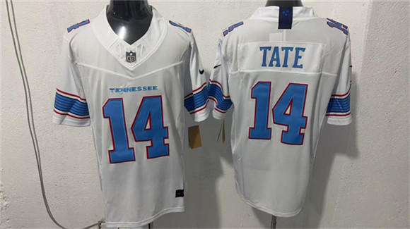 Men's Tennessee Titans #14 Carnell Tate White 2026 F.U.S.E. Vapor Limited Football Stitched Jersey