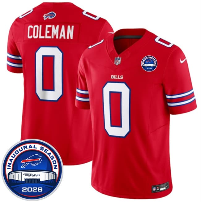 Men's Buffalo Bills #0 Keon Coleman Red F.U.S.E. 2026 Inaugural Season at Highmark Stadium Football Stitched Jersey