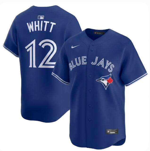 Men's Ernie Whitt Toronto Blue Jays #12 Blue Home Replica Nike Stitched Jersey