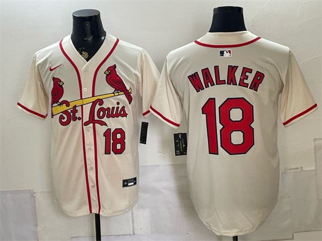 Men's St. Louis Cardinals #18 Jordan Walker Cream Limited Stitched Baseball Jersey