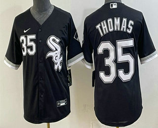 Youth Chicago White Sox #35 Frank Thomas Black Stitched Jersey