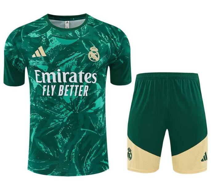 Real Madrid 2026-27 Short Sleeve Training Uniforms Green Soccer Kit