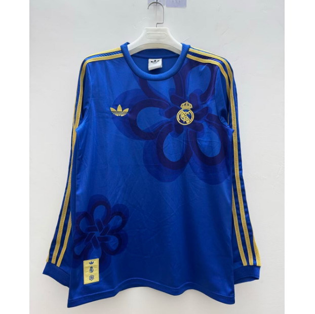 Real Madrid 2026-27 Special Edition Blue Long Sleeve Soccer Jersey1