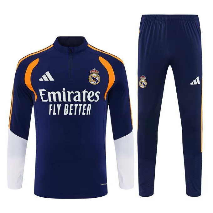 Real Madrid 2026-27 Tracksuits Royal Blue Training Sweatshirt and Pants