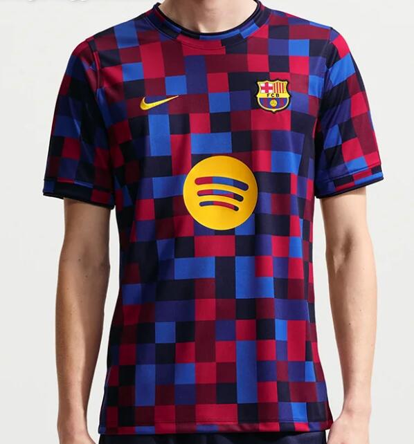 Barcelona 2026-27 Pre-Match Training Shirt Red Blue Jersey