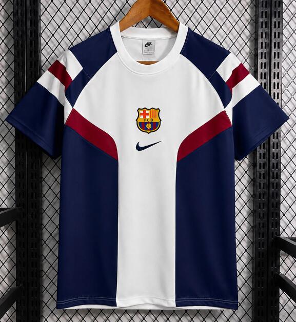 Barcelona 2026-27 Special Retro Inspired White Navy Soccer Jersey