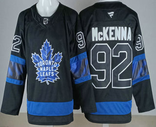 Men's Toronto Maple Leafs #92 Gavin McKenna Black Alternate Authentic Jersey