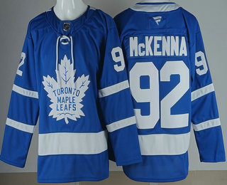 Men's Toronto Maple Leafs #92 Gavin McKenna Blue Authentitc Jersey