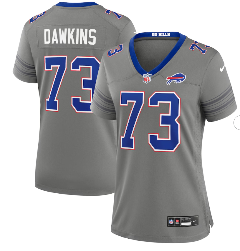 Women Dion Dawkins Buffalo Bills #73 Nike Nickel City Game Jersey - Gray