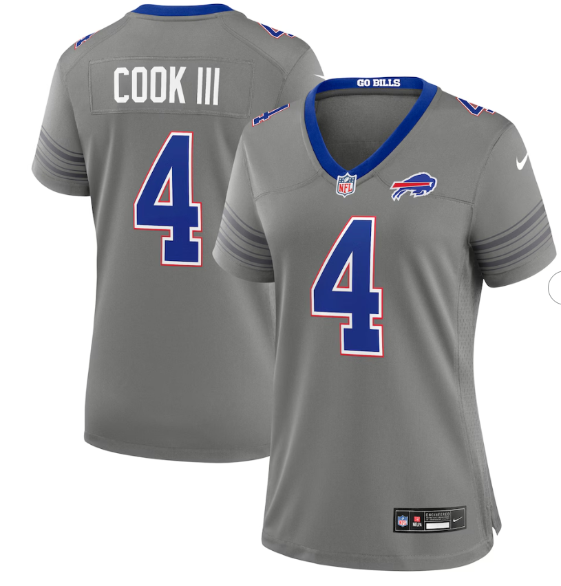 Women James Cook III Buffalo Bills #4 Nike Nickel City Game Jersey - Gray