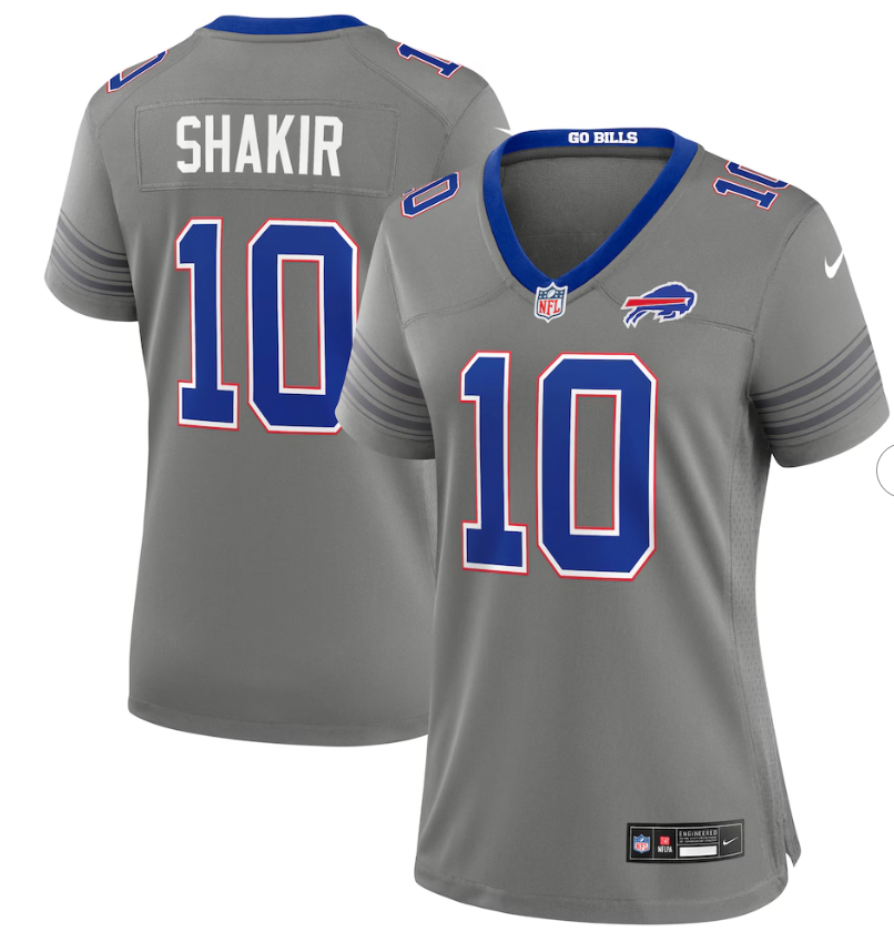 Women Khalil Shakir Buffalo Bills #10 Nike Nickel City Game Jersey - Gray