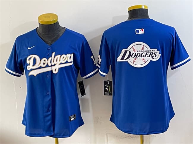 Youth Los Angeles Dodgers Team Big Logo Royal Limited Stitched Baseball Jersey