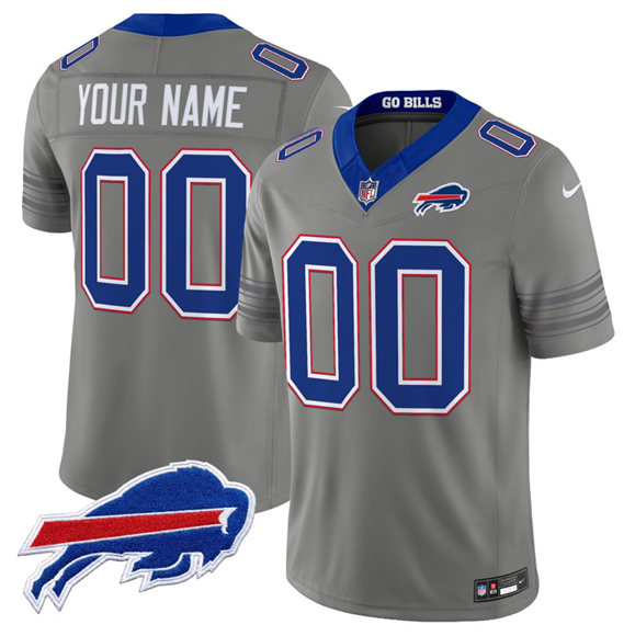 Buffalo Bills Active Player Custom Gray F.U.S.E. 2026 Nickel City Vapor Football Stitched Jersey