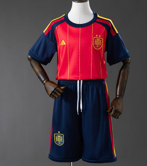 Kids 2 Stars 2026 World Cup Spain Home Soccer Children Kits