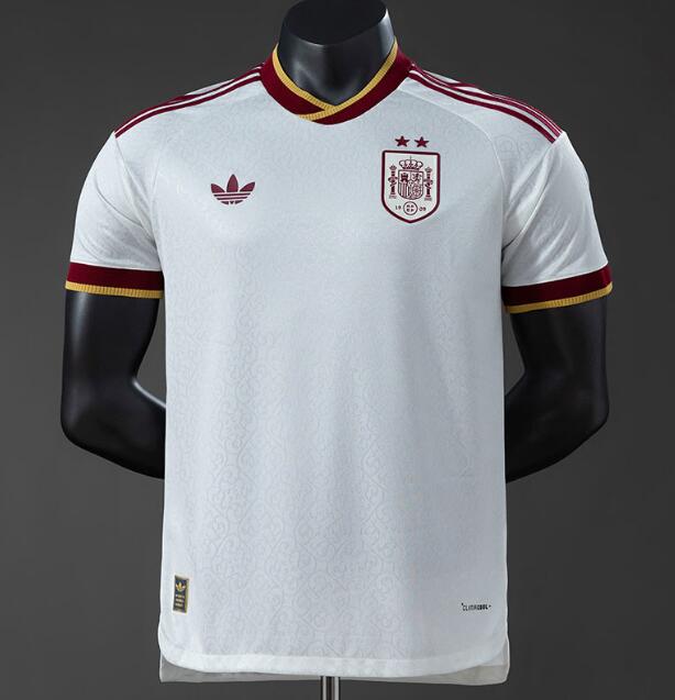 Men's 2 Stars Spain 2026 World Cup Away Soccer Jersey Player Version