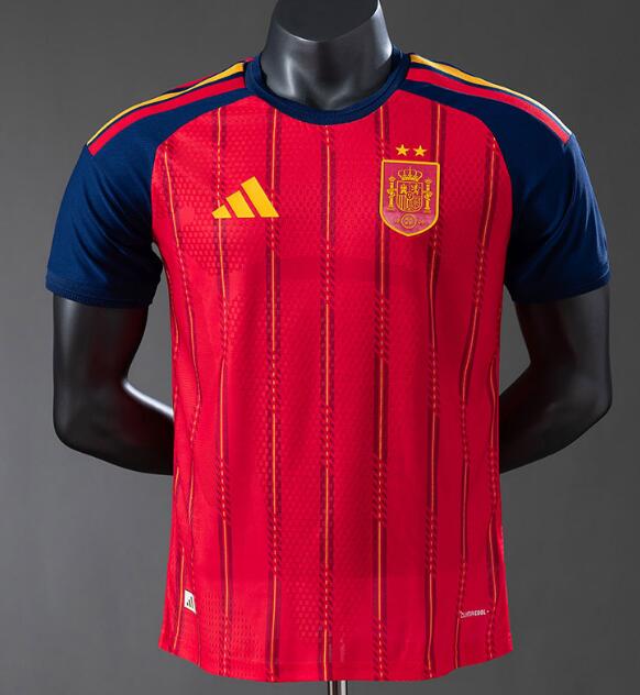 Men's 2 Stars Spain 2026 World Cup Home Soccer Jersey Player Version