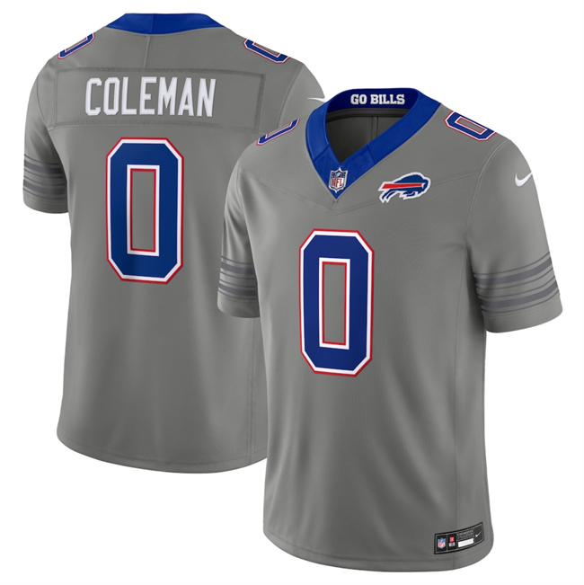 Men's Buffalo Bills #0 Keon Coleman Gray F.U.S.E. 2026 Nickel City Vapor Football Stitched Jersey