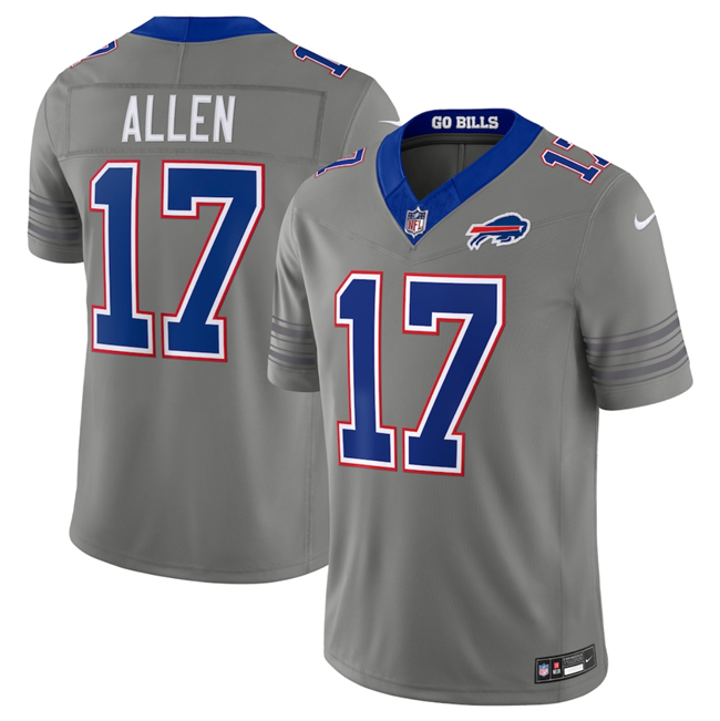 Men's Buffalo Bills #17 Josh Allen Gray F.U.S.E. 2026 Nickel City Vapor Football Stitched Jersey