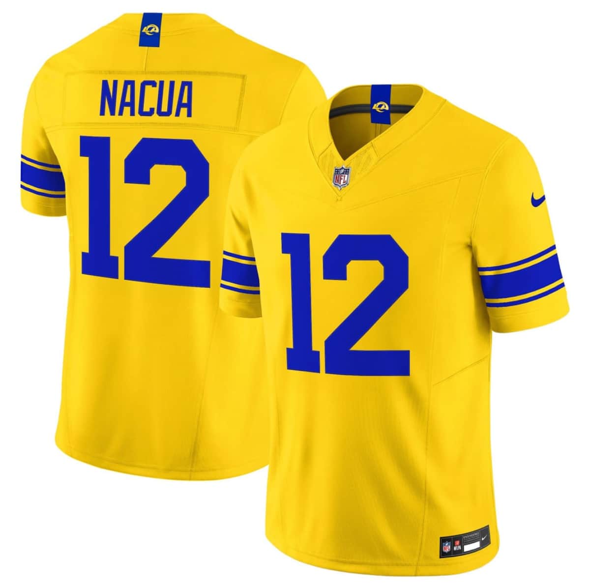 Men's Los Angeles Rams #12 Puka Nacua Yellow 2026 F.U.S.E. Vapor Limited Football Stitched Jersey