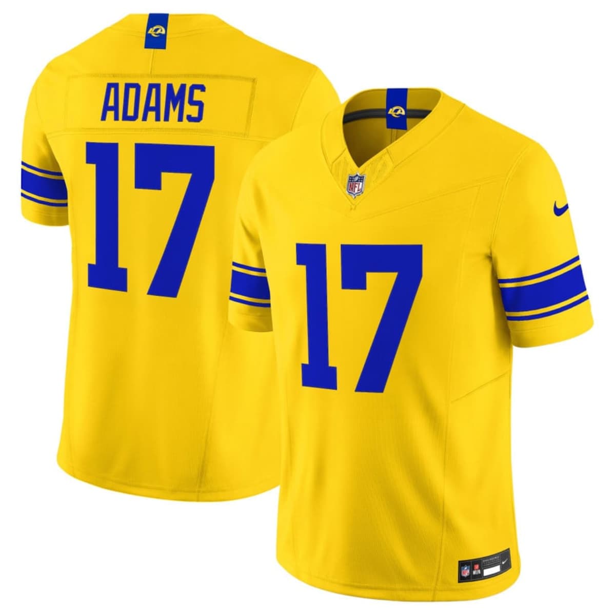 Men's Los Angeles Rams #17 Davante Adams Yellow 2026 F.U.S.E. Vapor Limited Football Stitched Jersey