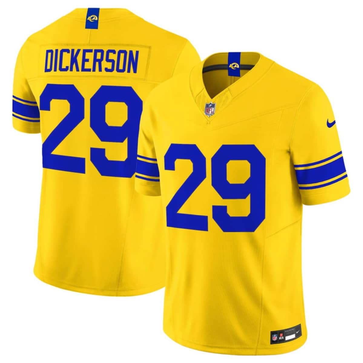 Men's Los Angeles Rams #29 Eric Dickerson Yellow 2026 F.U.S.E. Vapor Limited Football Stitched Jersey