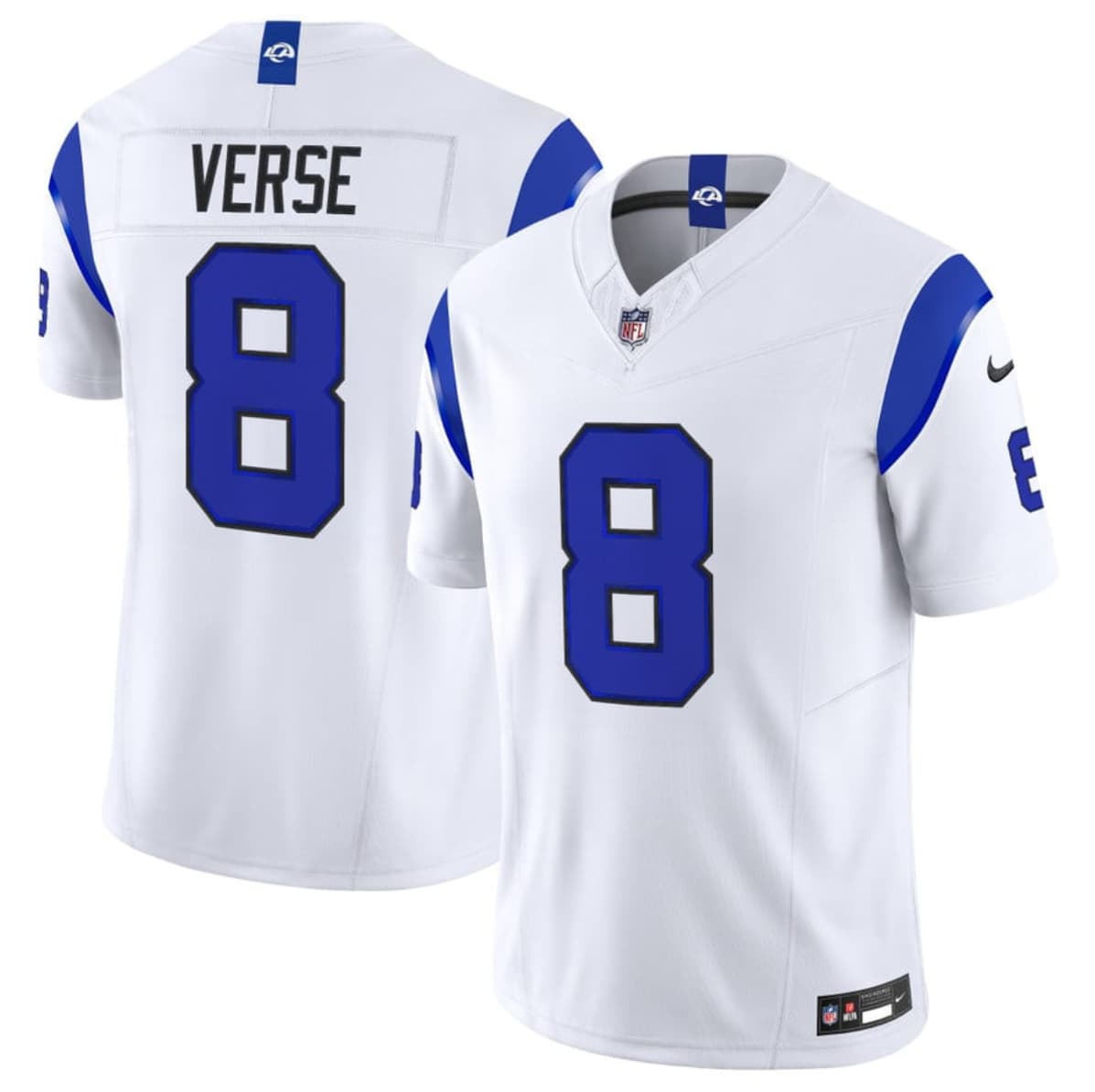 Men's Los Angeles Rams #8 Jared Verse White 2026 F.U.S.E. Vapor Limited Football Stitched Jersey