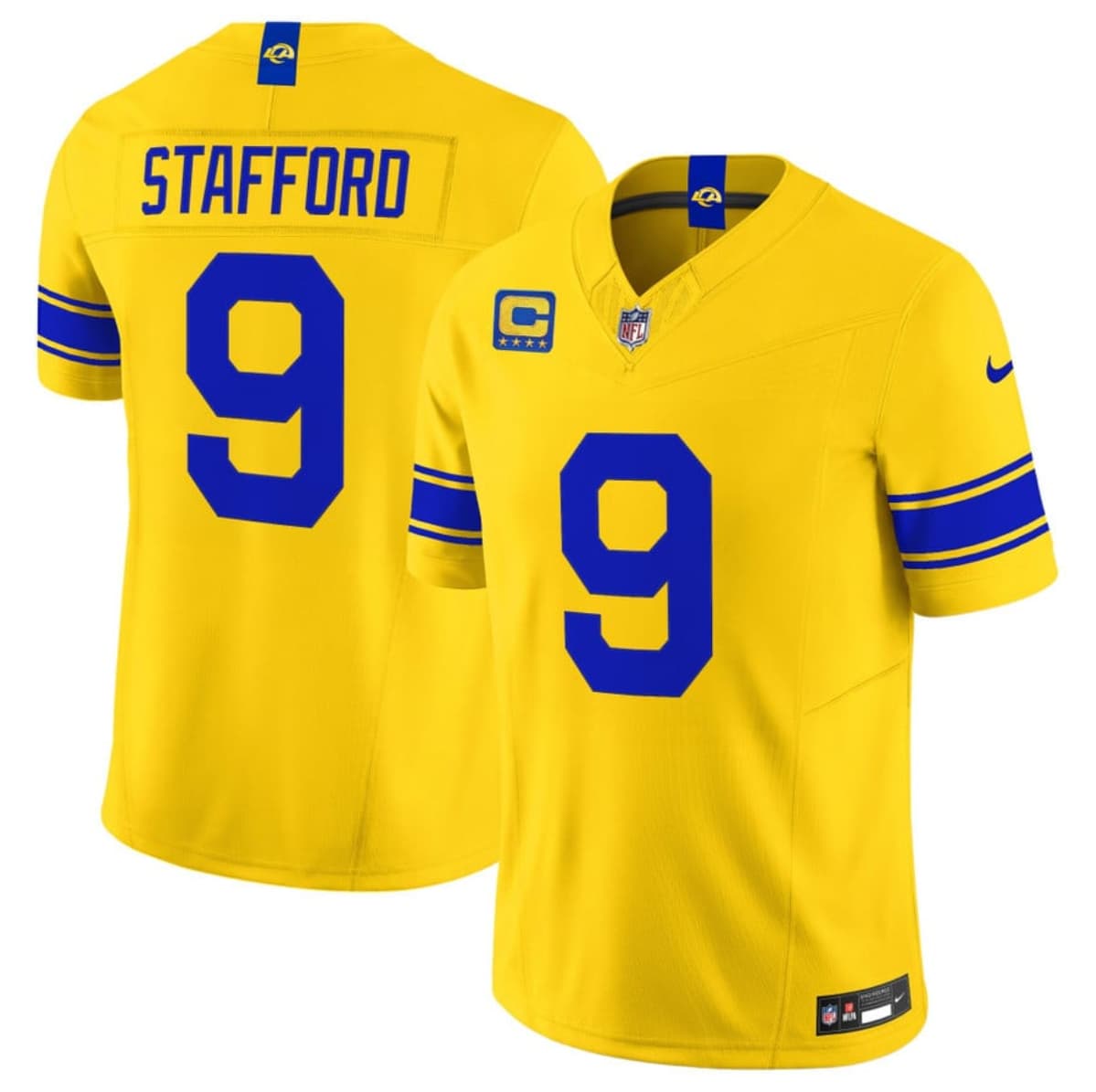 Men's Los Angeles Rams #9 Matthew Stafford Yellow 2026 F.U.S.E. With 4- Star C Patch Vapor Limited Football Stitched Jersey
