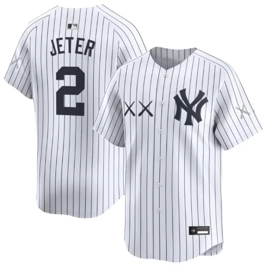 Men's Derek Jeter  #2  KAWS X Nike MLB Stadium New York Yankees Nike Stitched Jersey