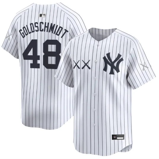 Men's Paul Goldschmidt #48 KAWS X Nike MLB Stadium New York Yankees Nike Stitched Jersey