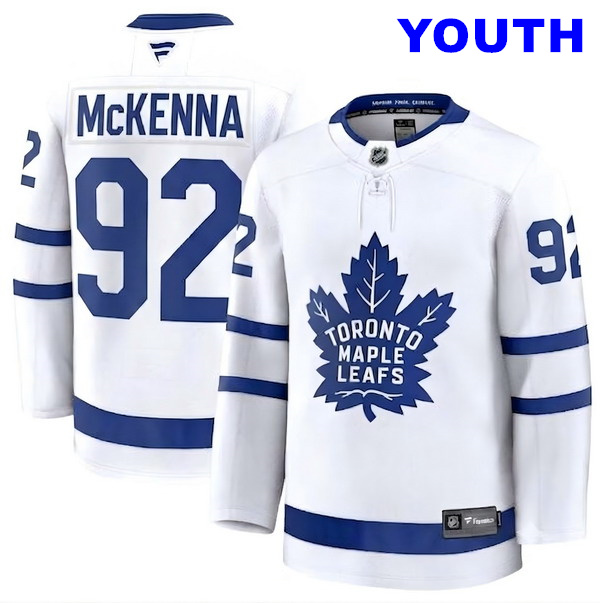 Youth Gavin McKENNA Toronto Maple Leafs #92 Fanatics Away White Stitched Hockey Jersey
