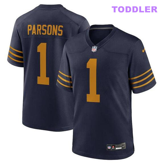 Toddlers Green Bay Packers #1 Micah Parsons Navy The 1923 Classic Football Stitched Game Jersey