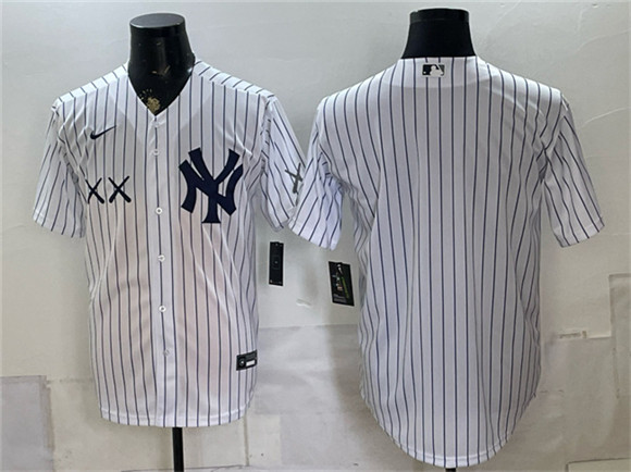 Men's New York Yankees x KAWS White Stadium Stitched Baseball Jersey