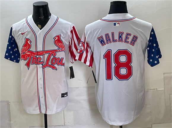 Men's St. Louis Cardinals #18 Jordan Walker 2026 White Independence Day Vapor Limited Stitched Baseball Jersey