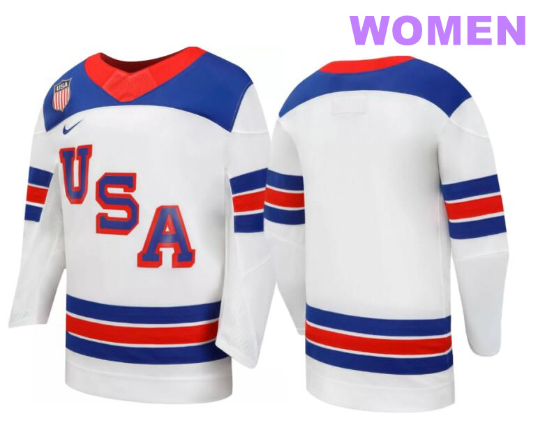 Women Nike Team USA 2026 Replica White Hockey 2026 Jersey