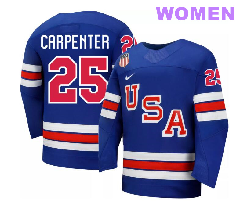 Women Nike Team USA Blue Alex Carpenter #25 Replica 2026 Jersey