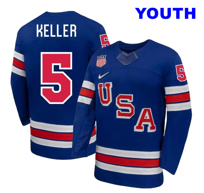 Youth Nike Team USA Blue Megan Keller #5 Replica 2026 Jersey